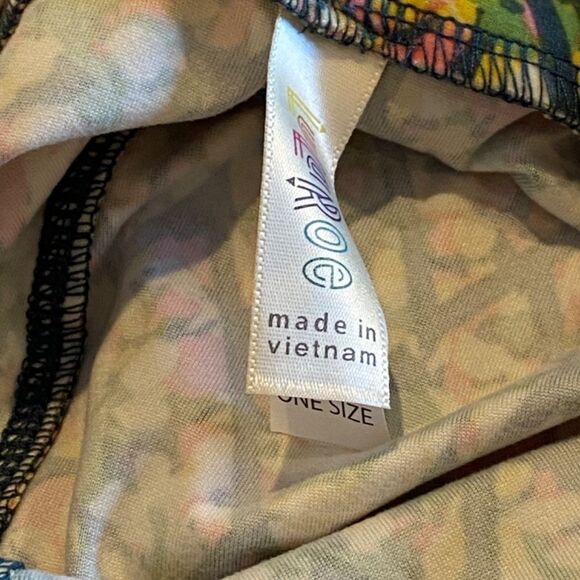 1247 LuLaRoe Leggings Size OS Grey Pink Lattice Print New - Picture 3 of 4